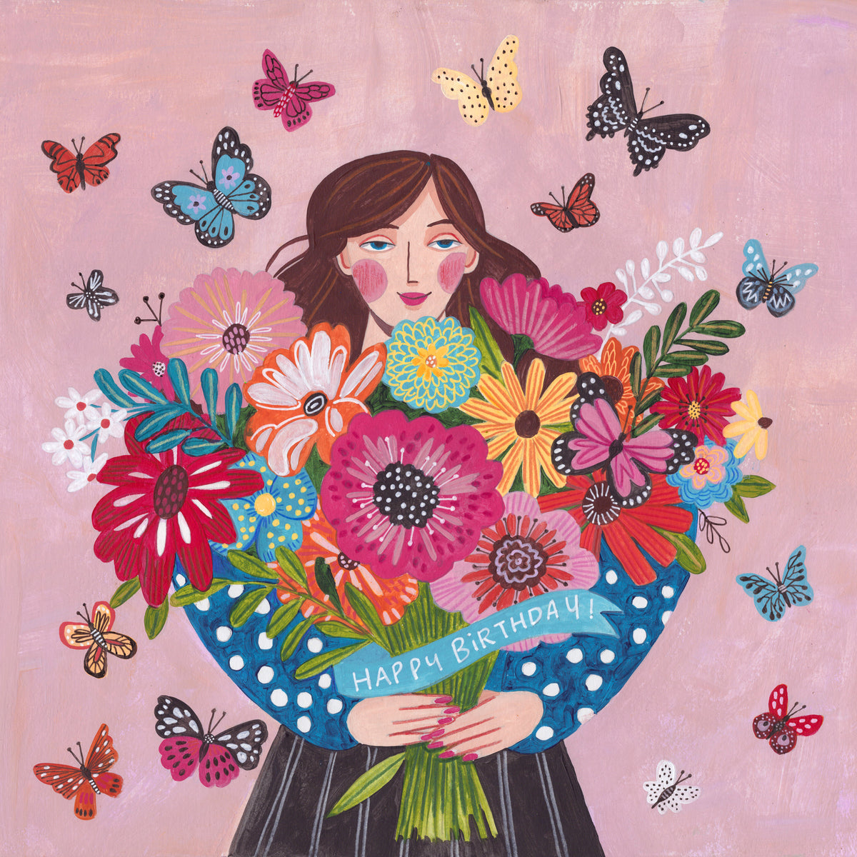 aluminium-print-woman-with-flower-bouquet