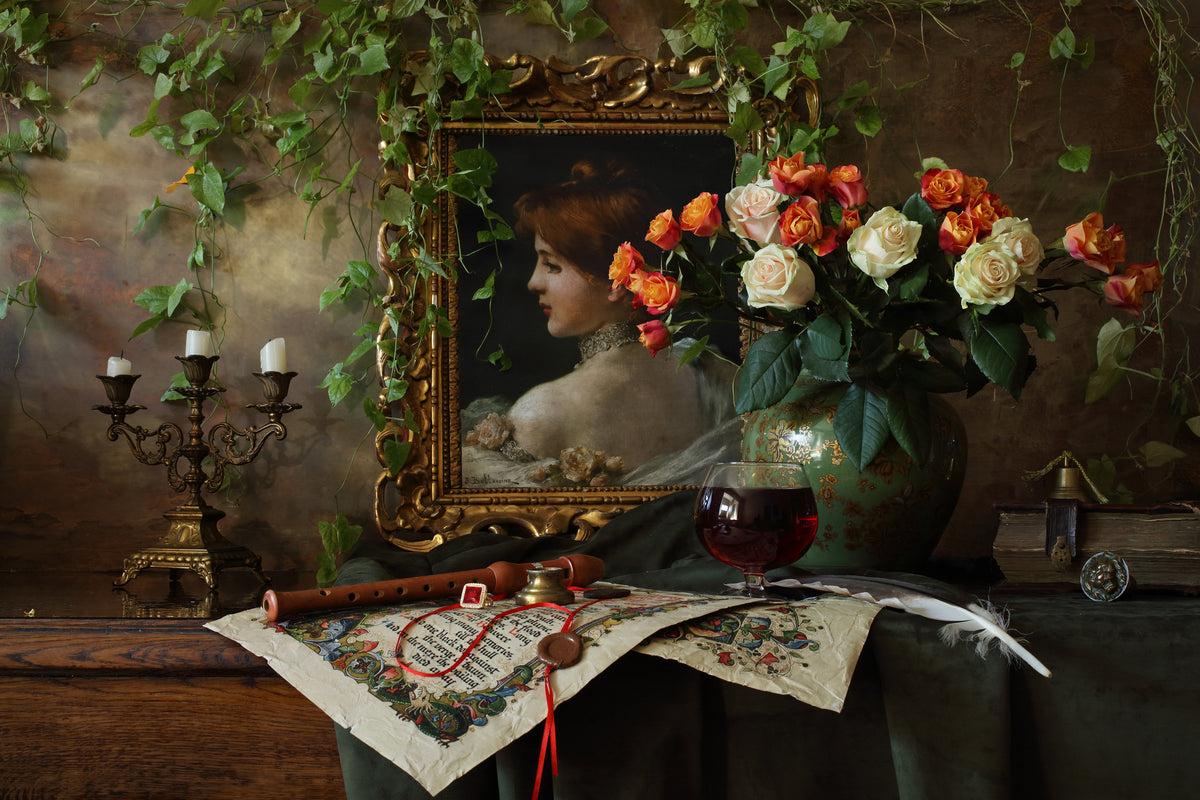 acrylic-print-still-life-with-flowers-and-picture