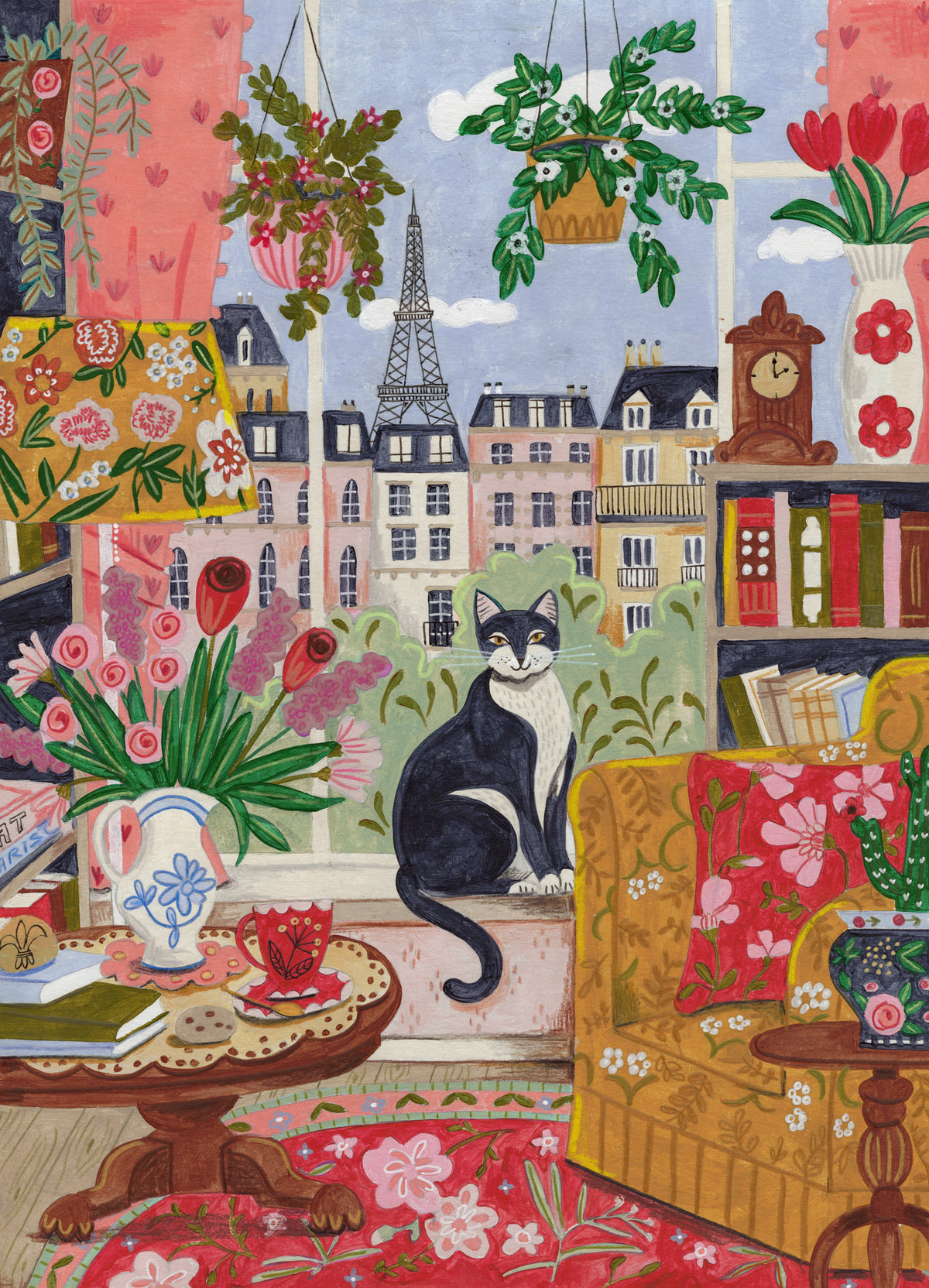 acrylic-print-cat-in-front-of-window-in-paris-bright-colours