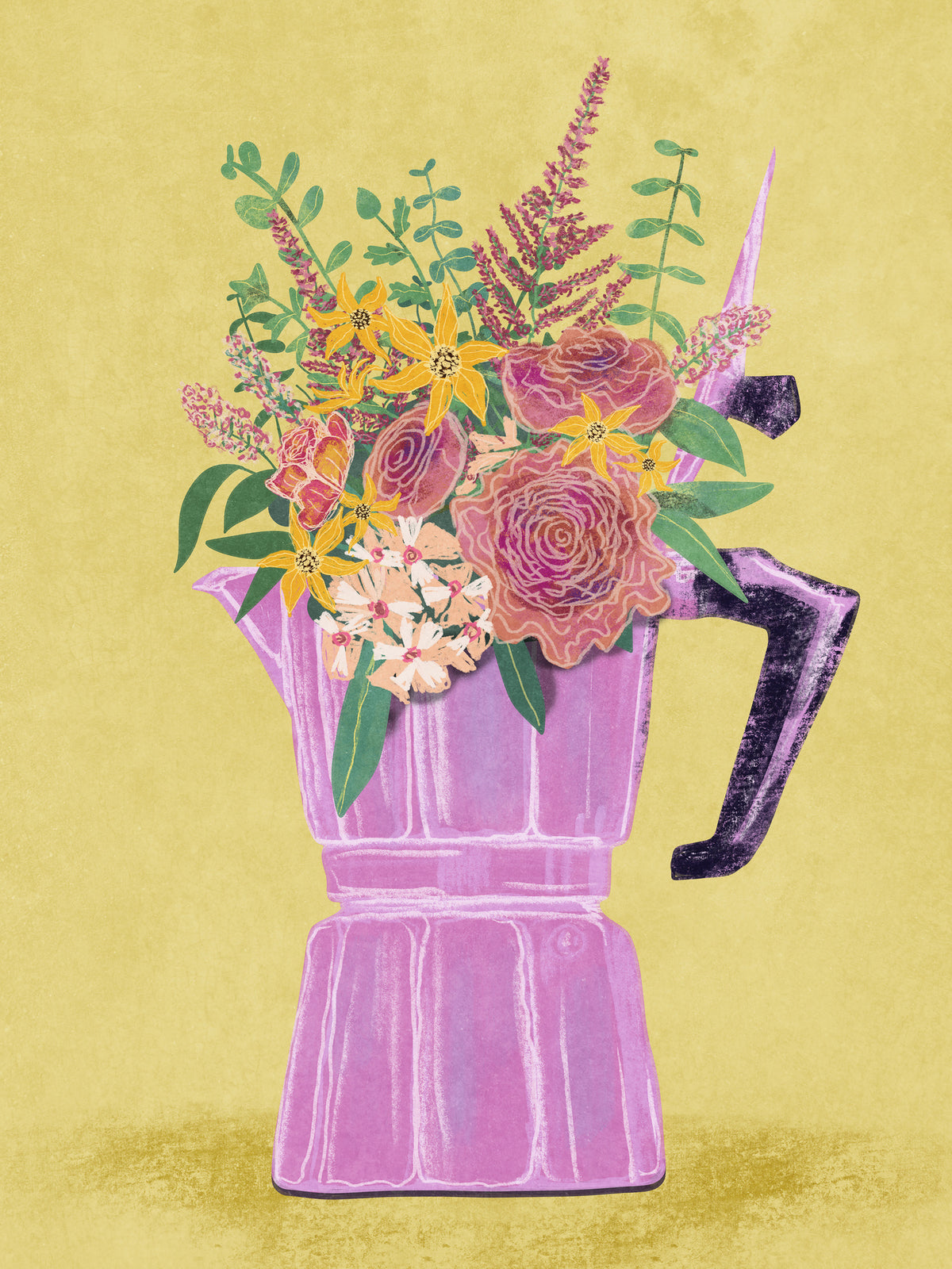 aluminium-print-espresso-maker-with-flowers