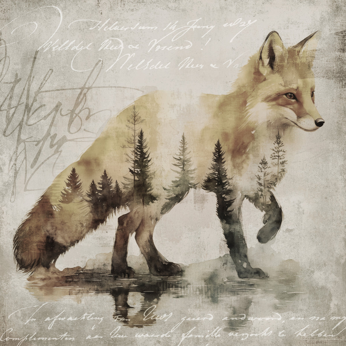 canvas-print-wild-fox-forest-vibes