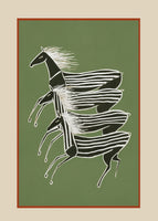 aluminium-print-horses-in-stripes