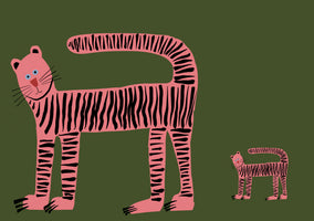 aluminium-print-tiger-cat-and-cub-baby