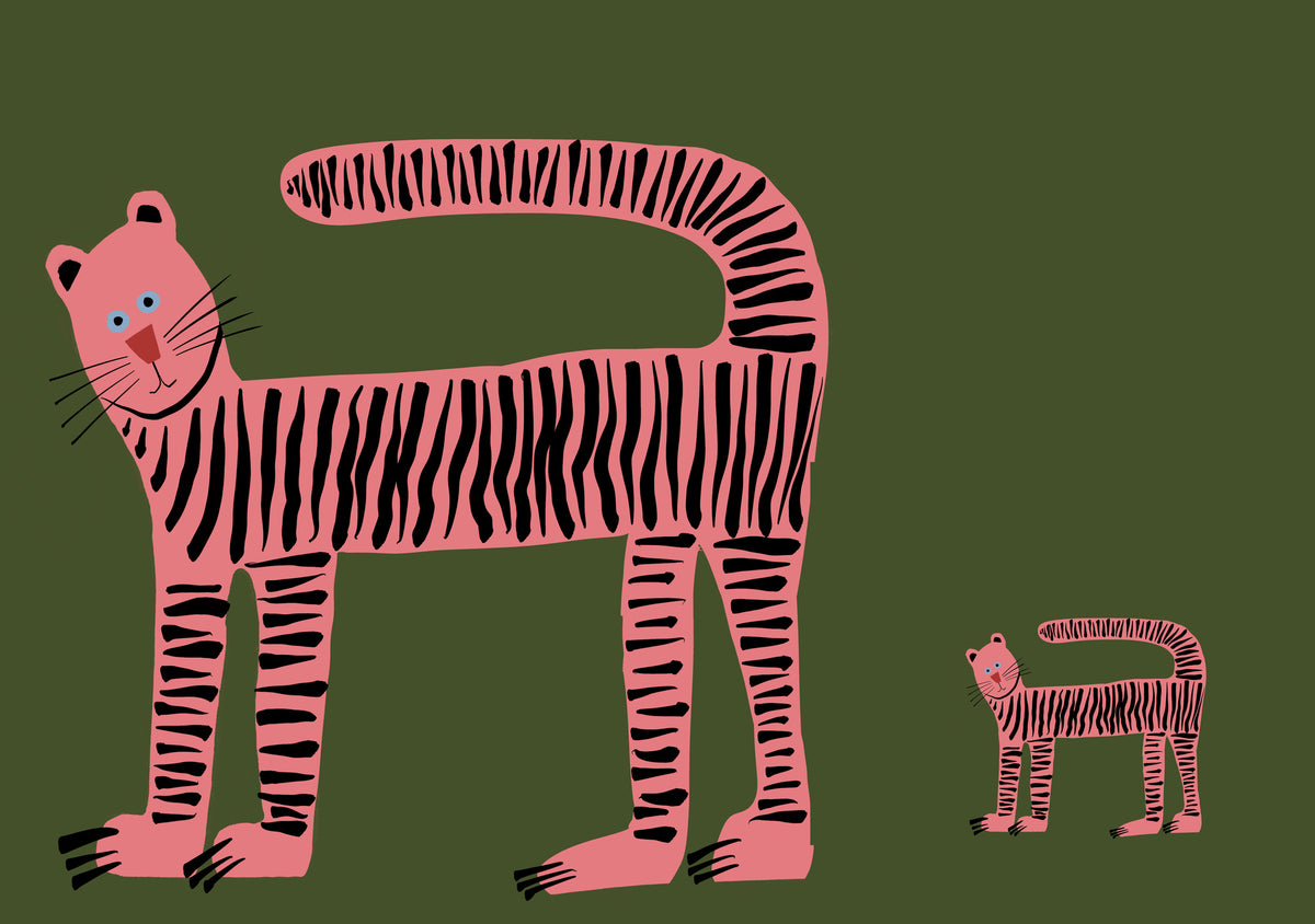 aluminium-print-tiger-cat-and-cub-baby