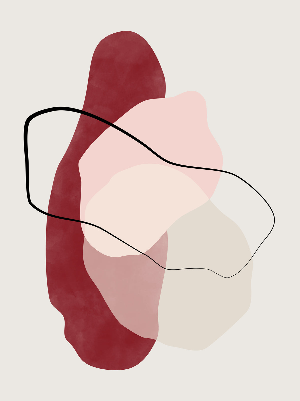 framedposter-print-crimson-flow