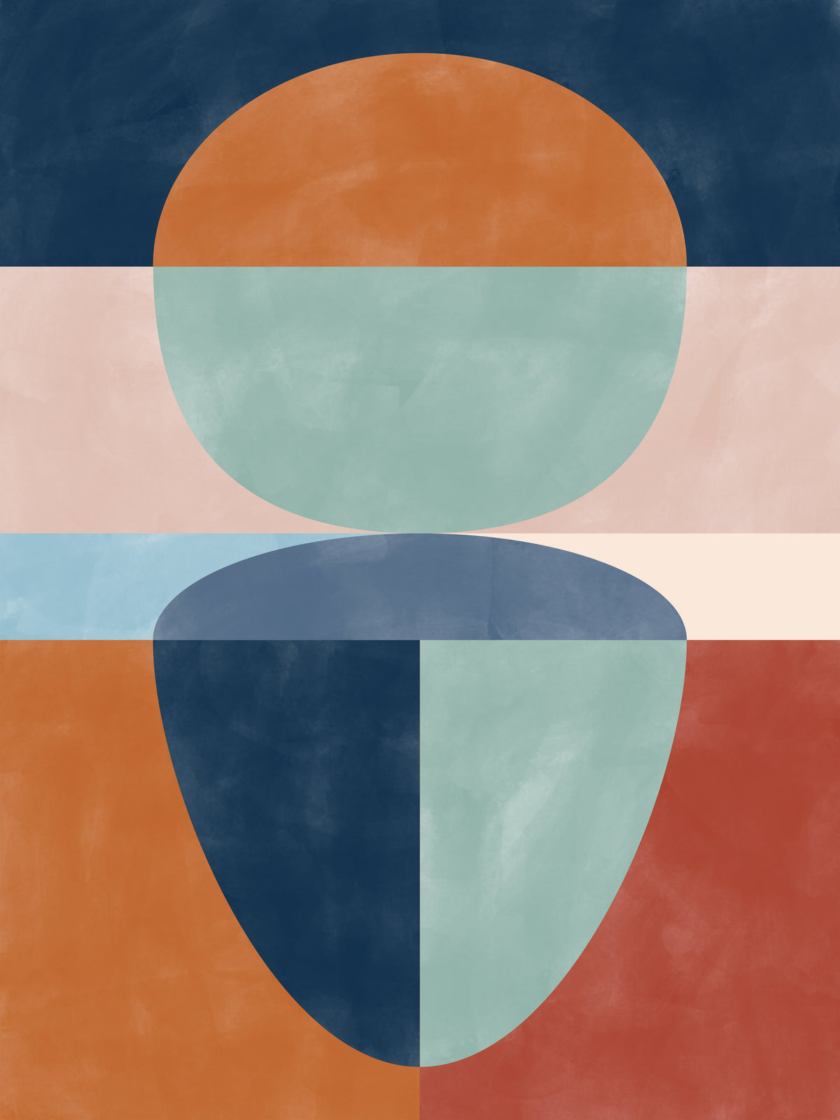 aluminium-print-geometric-shapes-in-muted-earth-tones