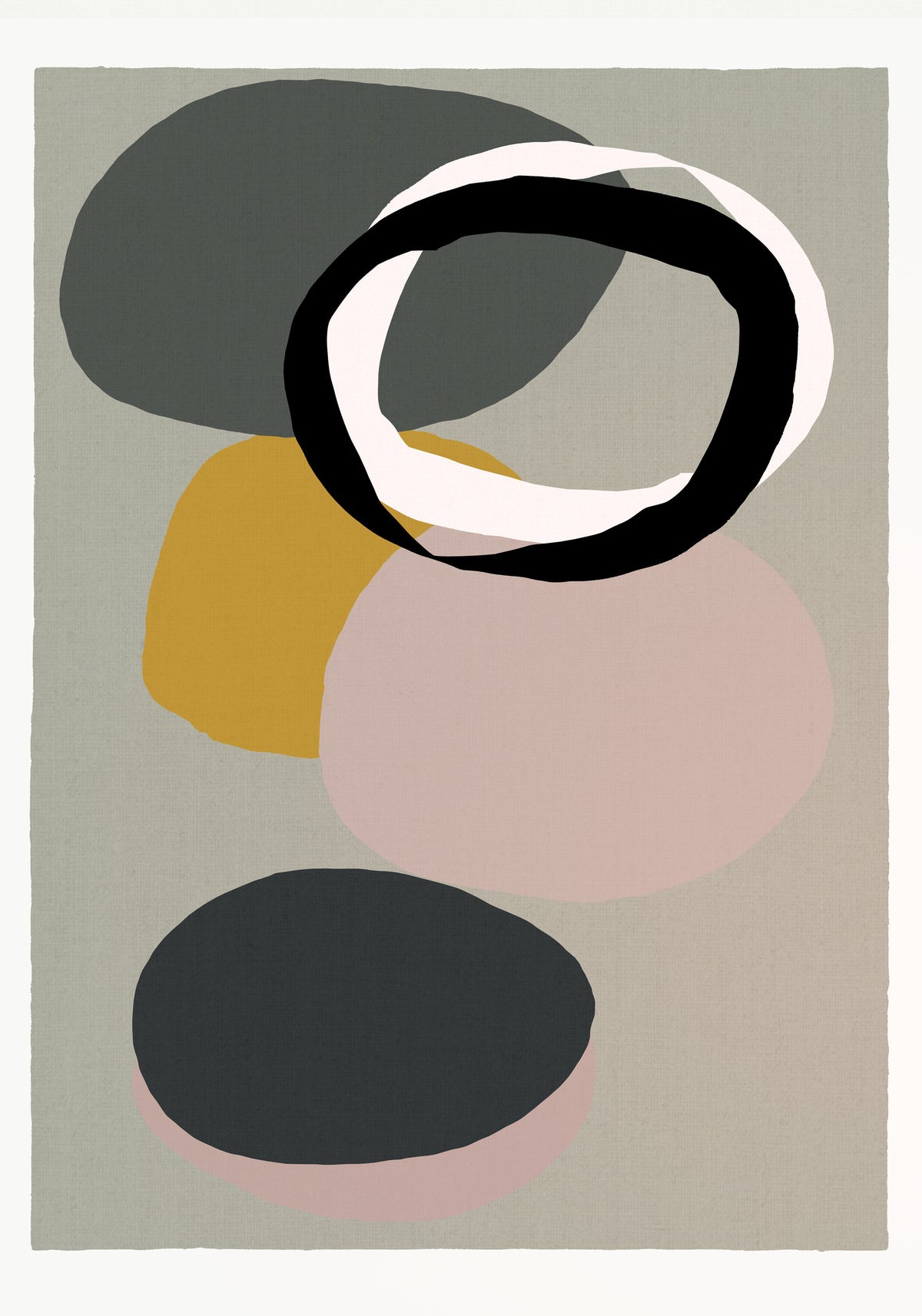 aluminium-print-abstract-circles-in-muted-tones-with-black-ring