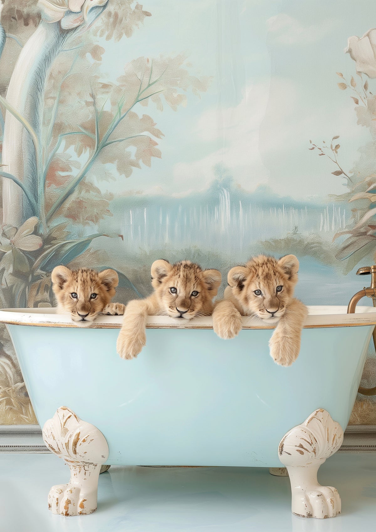 acrylic-print-blue-lagoon-lion-cubs