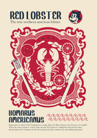 aluminium-print-lobster-retro-recipe-poster