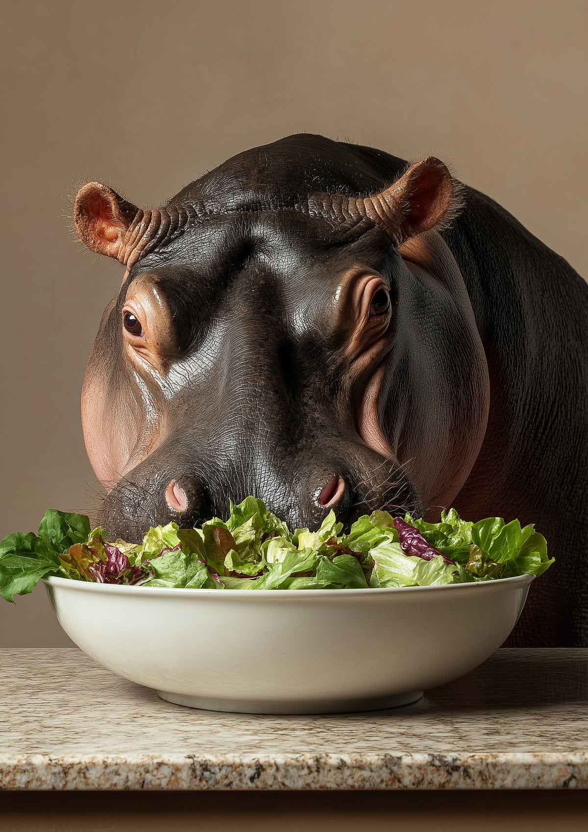 framedcanvas-print-hippos-green-feast