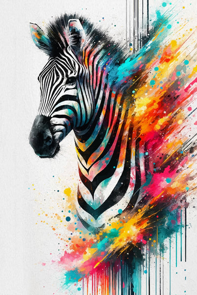 poster-print-colorful-zebra