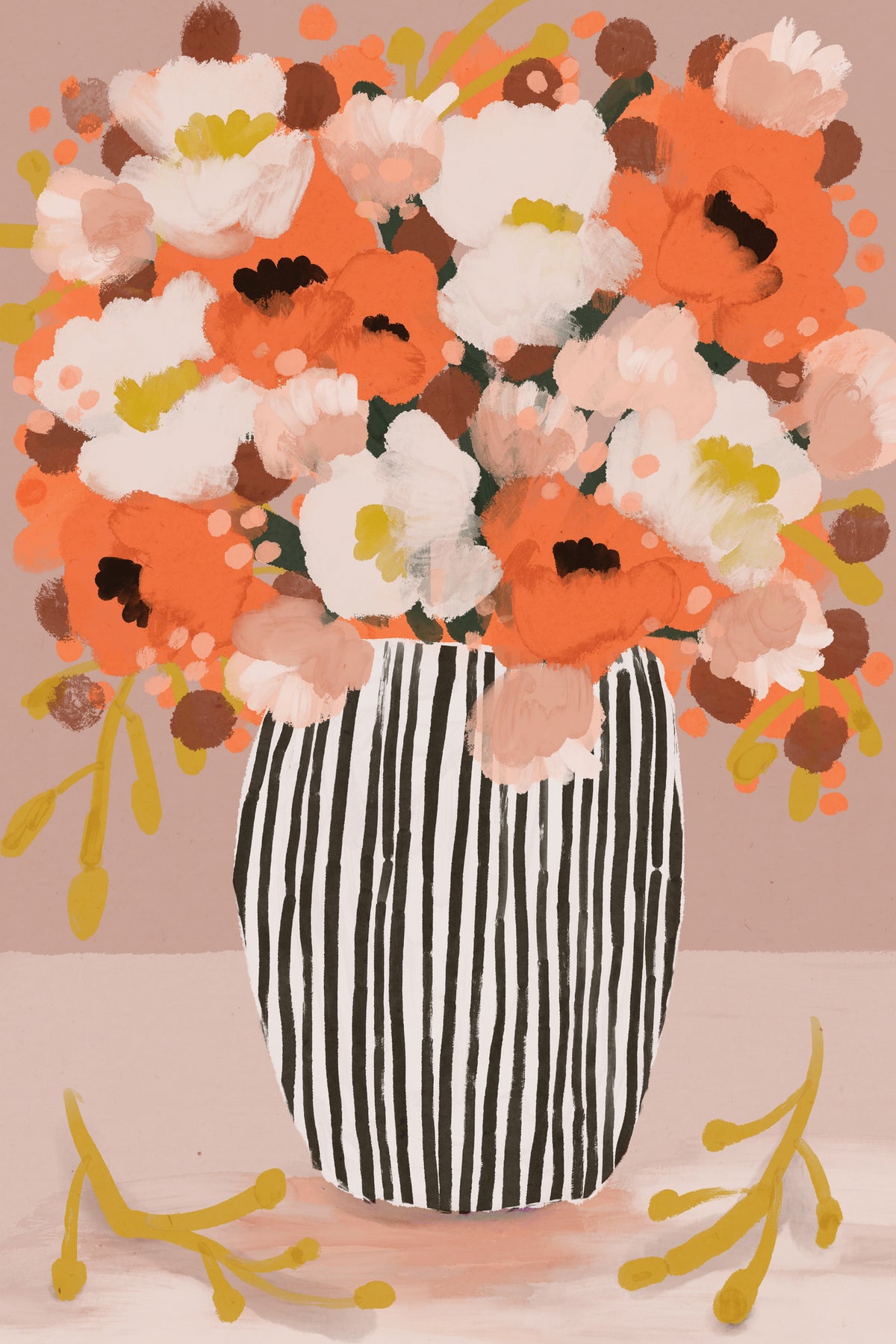 aluminium-print-striped-vase-blooms
