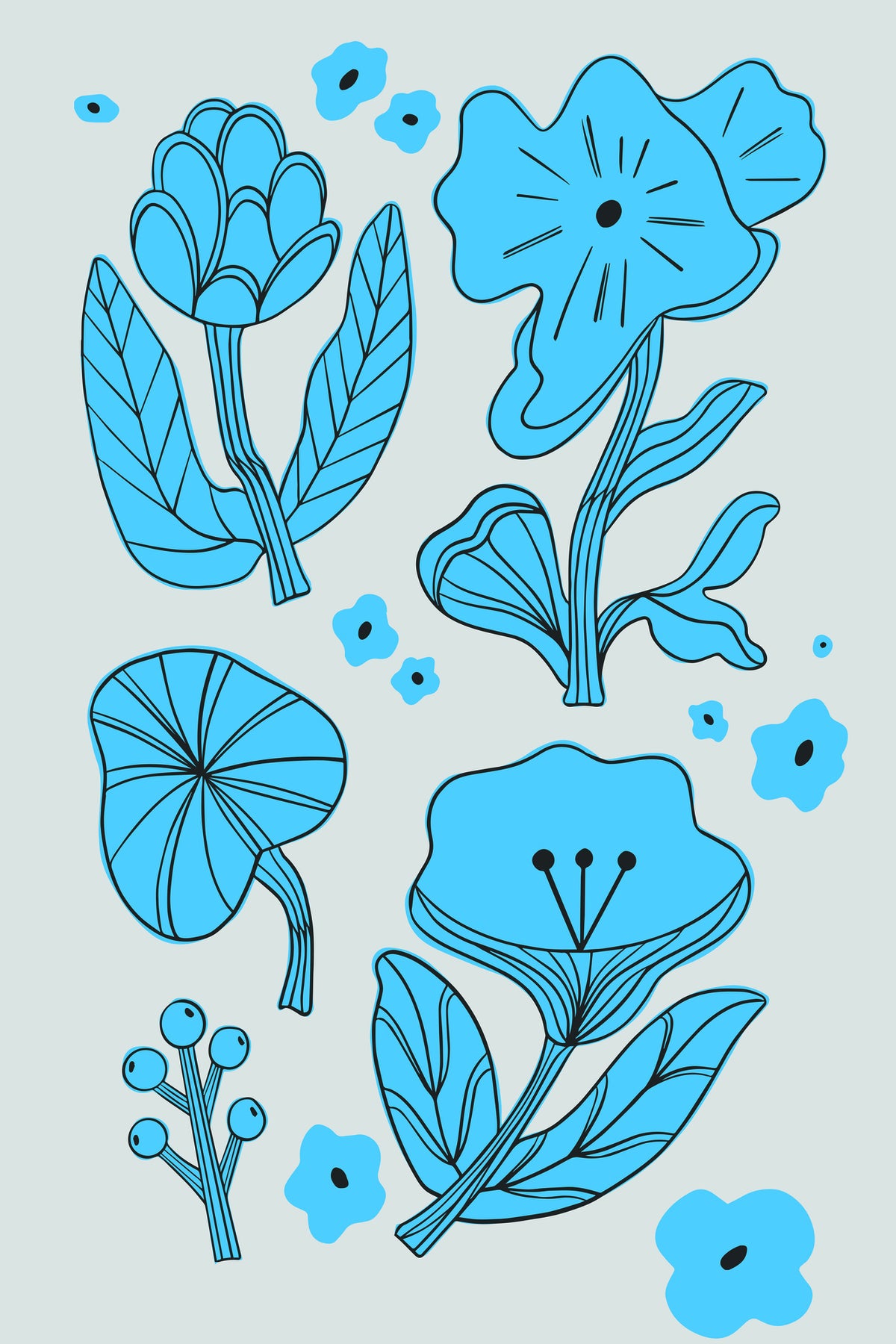 acrylic-print-blue-flowers-2