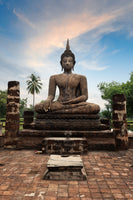 aluminium-print-buddha-statue-at-dusk