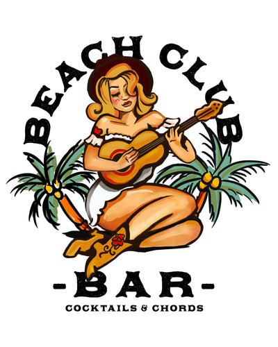 poster-print-beach-club-bar-sailor-jerry-style-pin-up-girl-playing-guitar