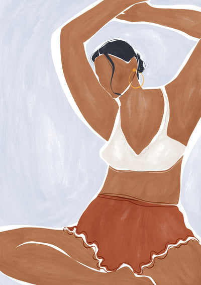 poster-print-woman-doing-yoga-in-bikini-print-by-ivy-green-illustrations