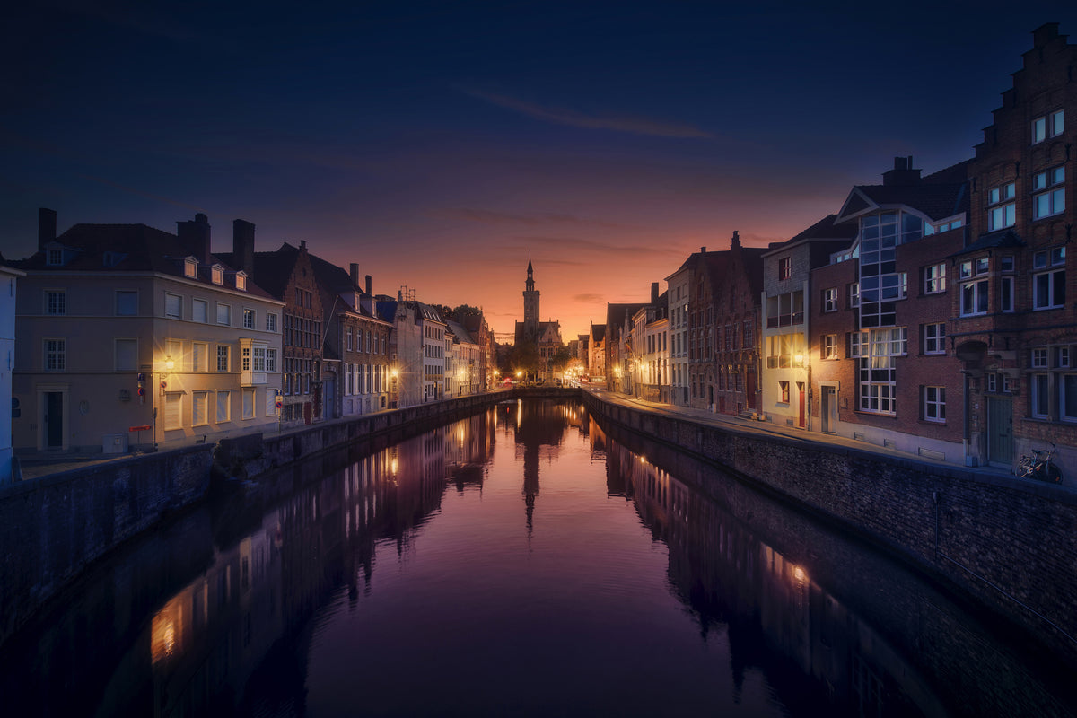 canvas-print-sunset-in-brugge