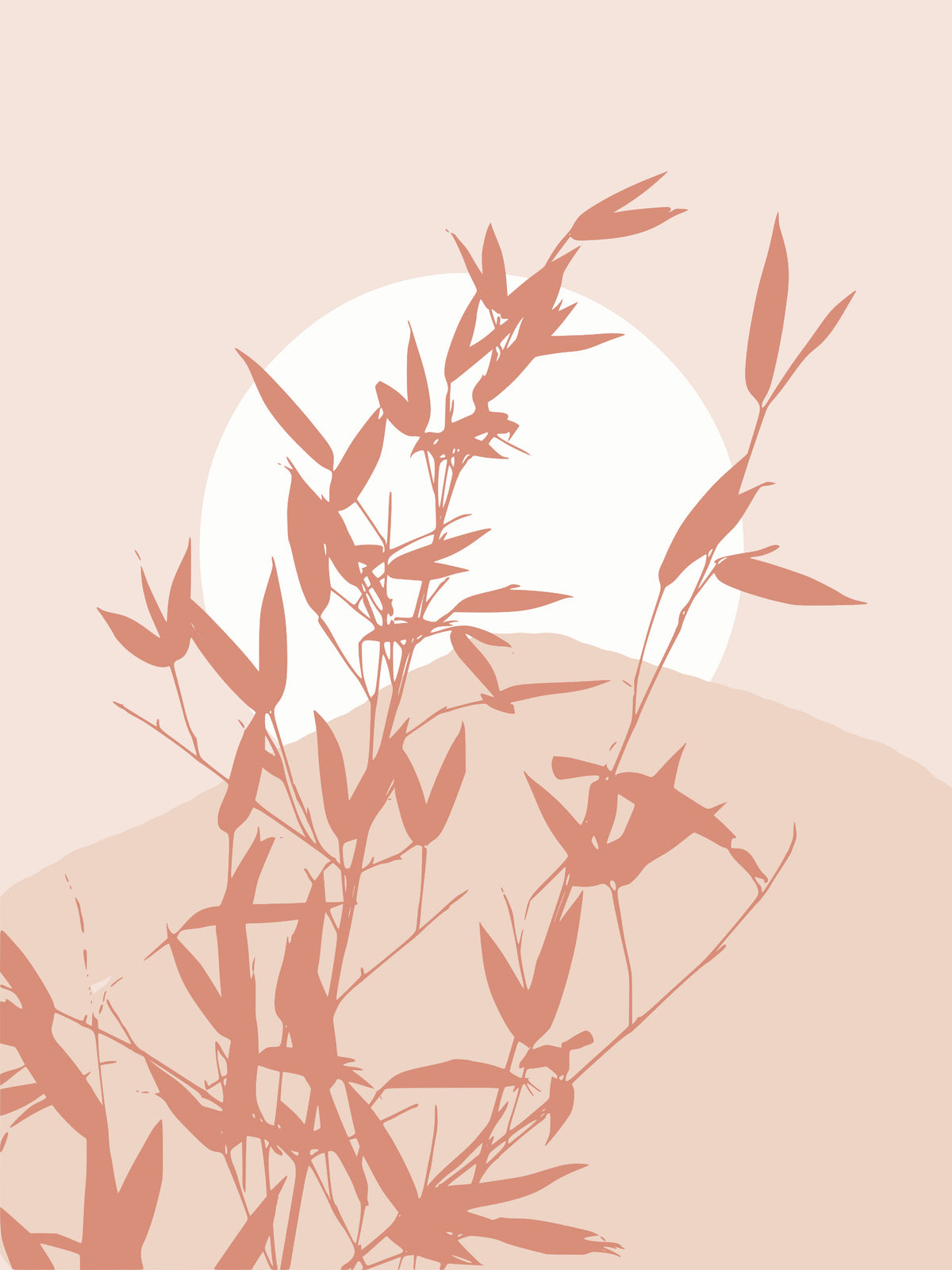poster-print-bamboo-silhouette-sunrise