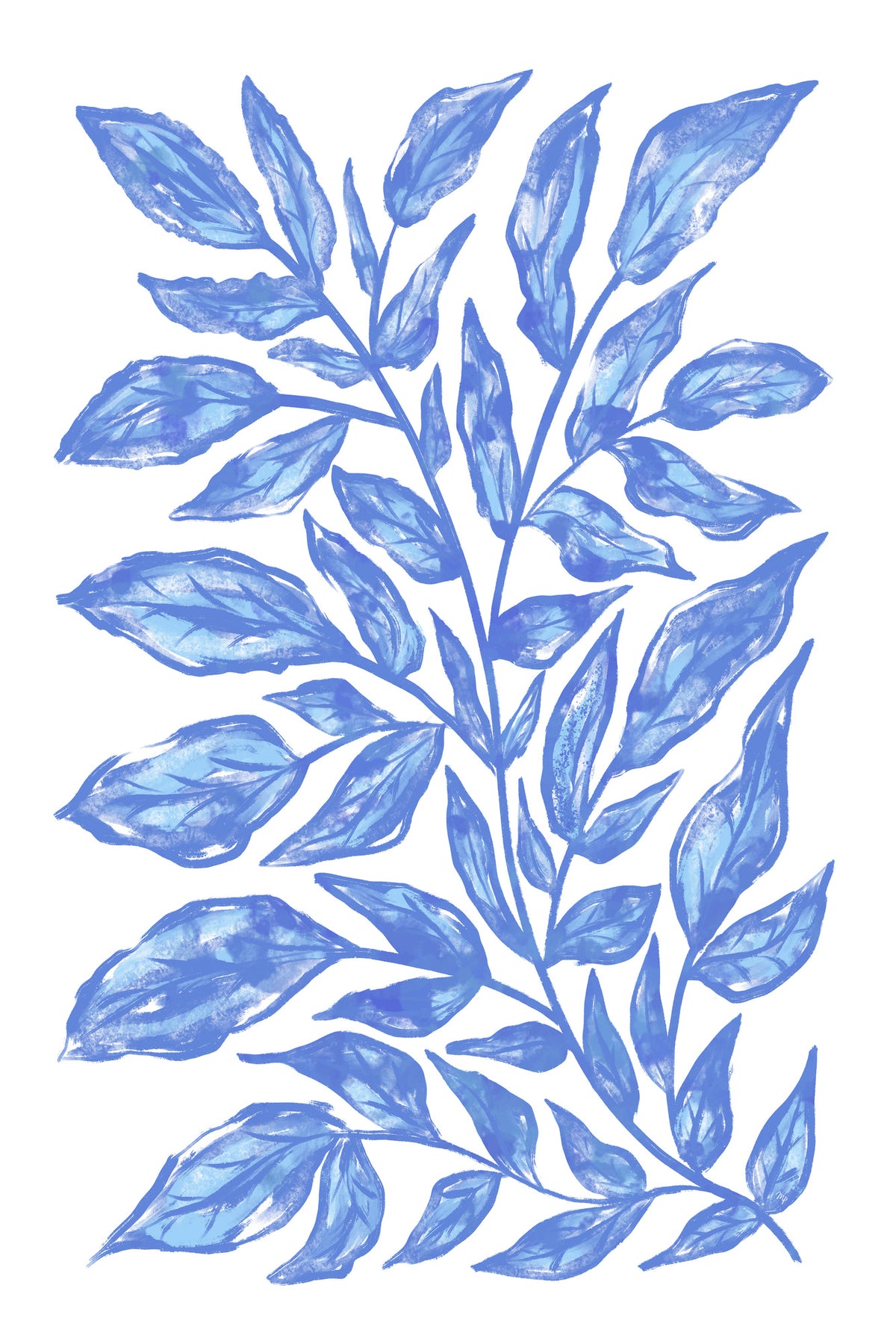 canvas-print-botanical-illustration-of-blue-leaves