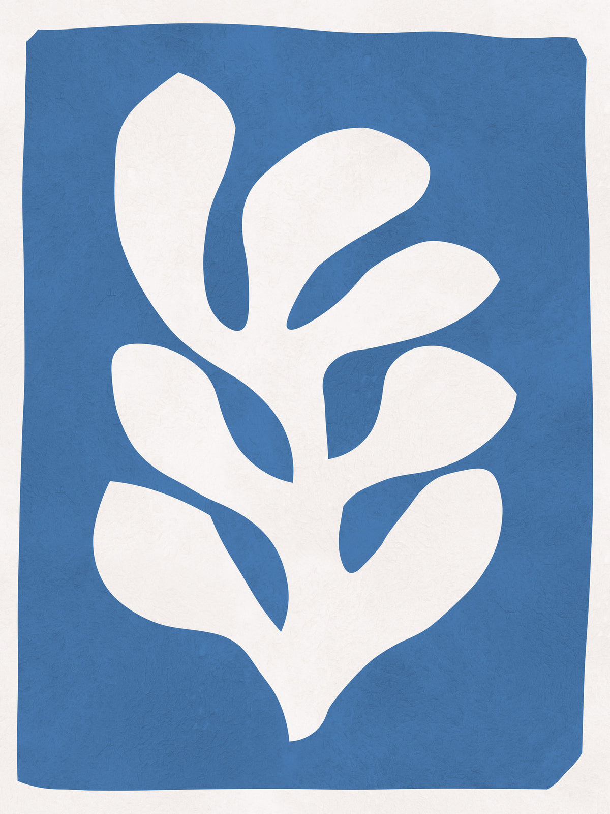 poster-print-white-leaf-silhouette