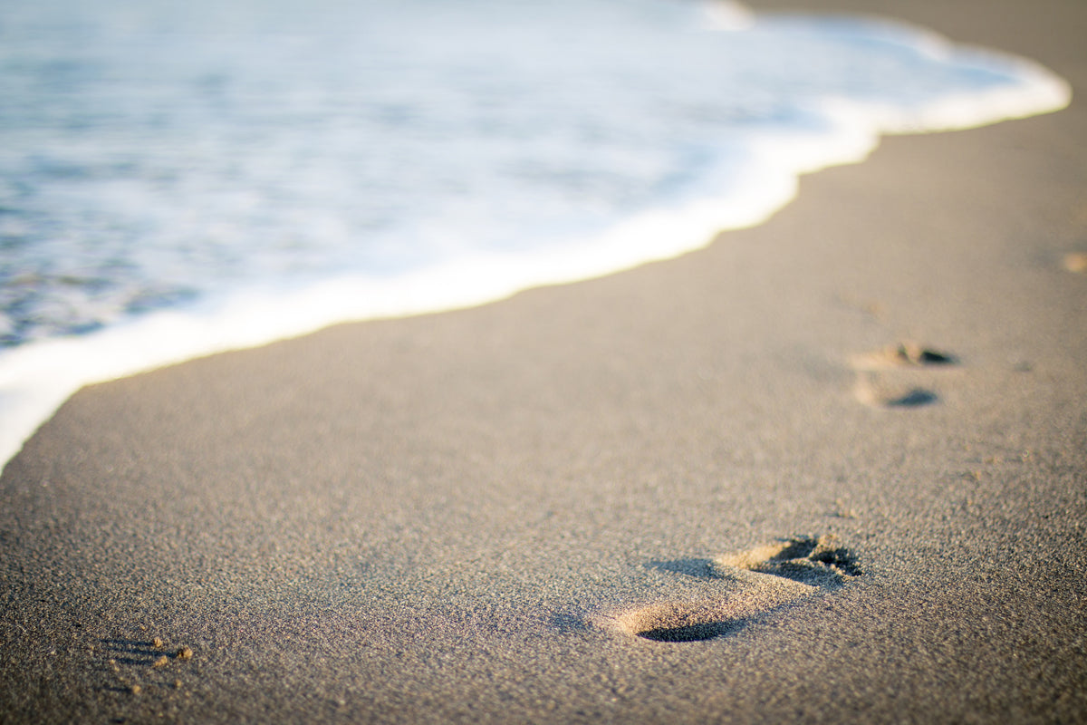 3-piece-acrylic-print-footprints-in-the-sand-on-the-beach