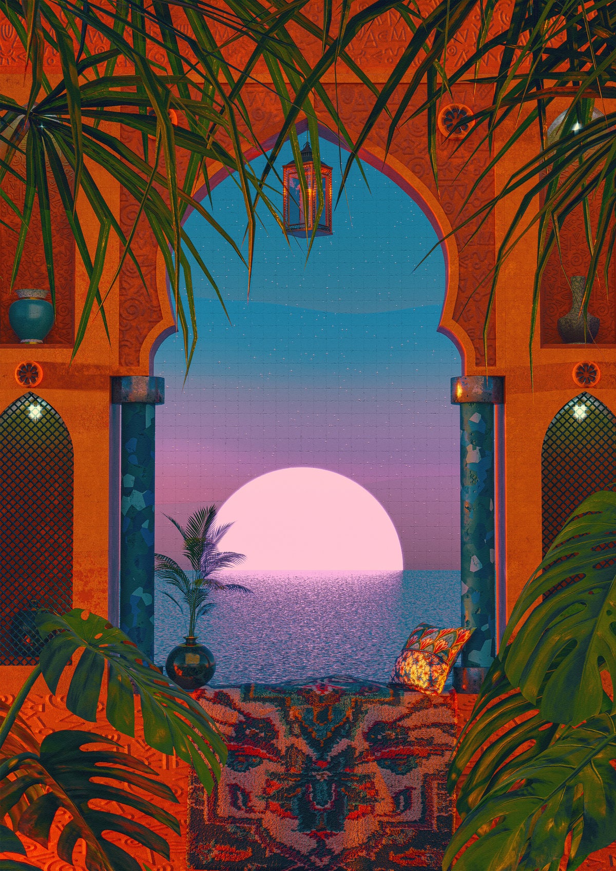 framedposter-print-tropical-portal