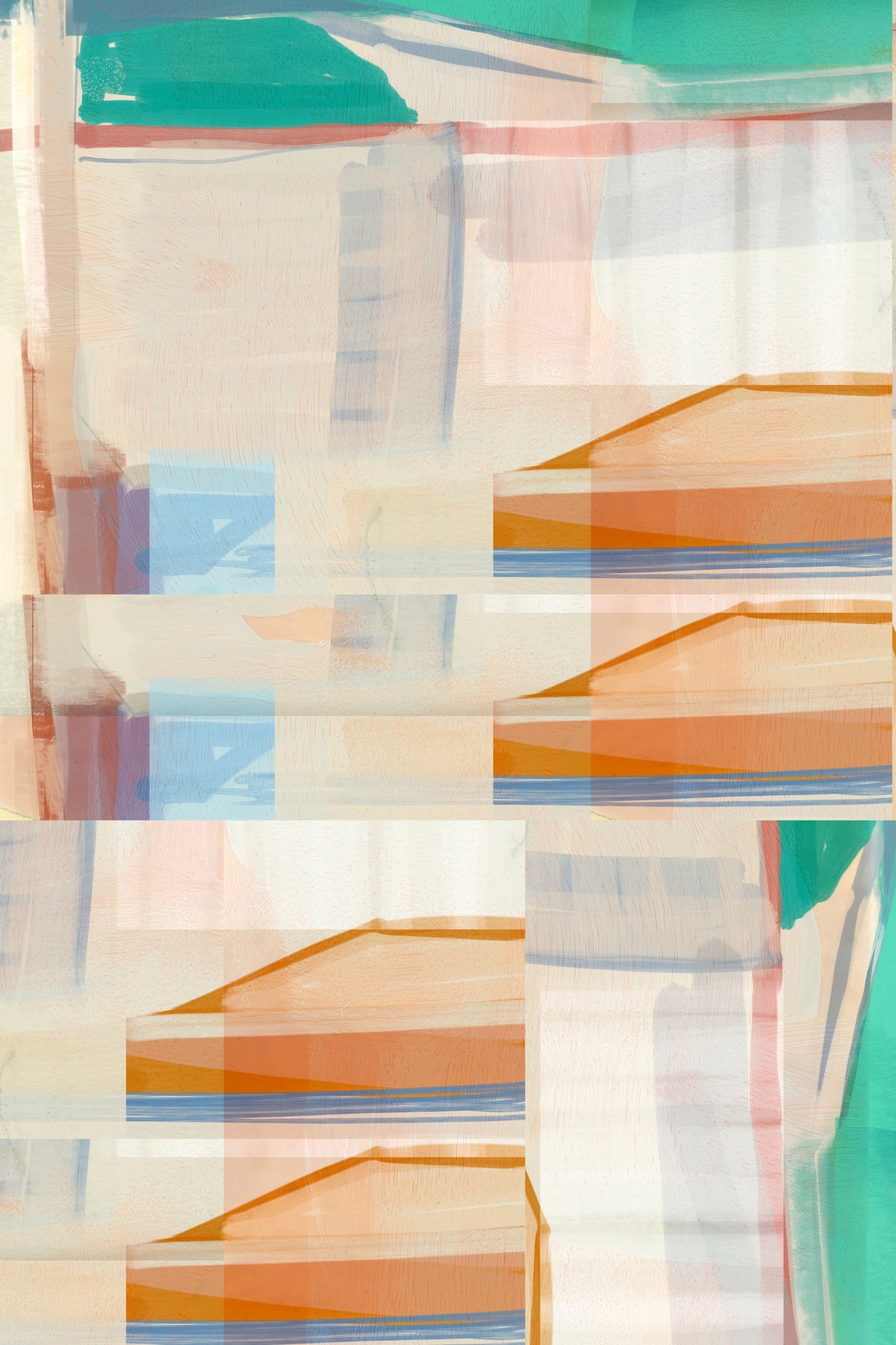 aluminium-print-blue-orange-shapes-no1