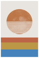 framedposter-print-striped-horizon-sun